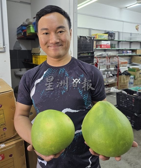 （古城封面主文／签发）中秋柚子市场慢热，业者不敢大量进货