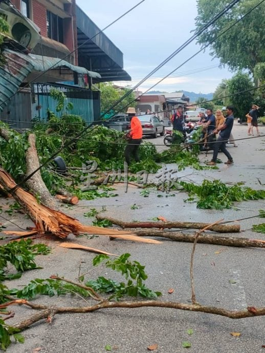 （已签发）柔：中江风灾约20居民受影响   村长：今早二度停电