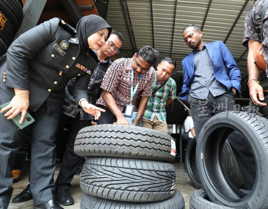 反贪会执法行动 旧胎冒充新货 标签生产日期伪造