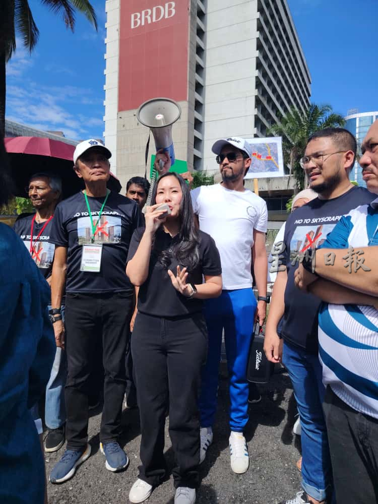 武吉白沙罗百人和平集会 反对白沙罗大厦改建60层大楼