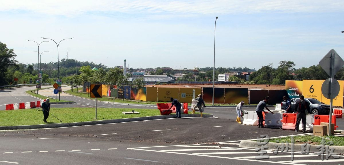 (供花城)NS芙蓉/芙蓉绿峰岭花园第二期路口交通圈竣工,即日正式通车