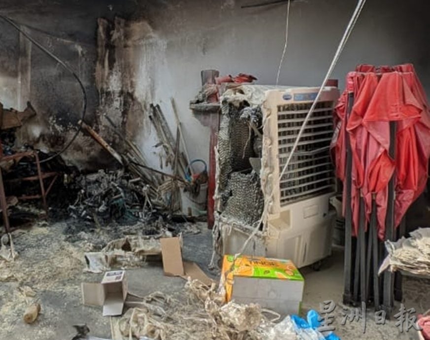 太平大伯公庙储藏室着火 烧毁空气冷却机损失过万