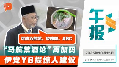 “改供煎蕊、玫瑰露饮料、ABC”  伊党YB建议机上禁酒；哈迪：游客来马不是来喝酒
