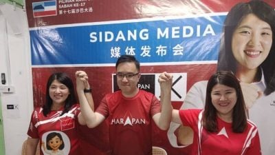 “当选致力发展山打根” 冯晋哲为黄诗怡董思筠站台