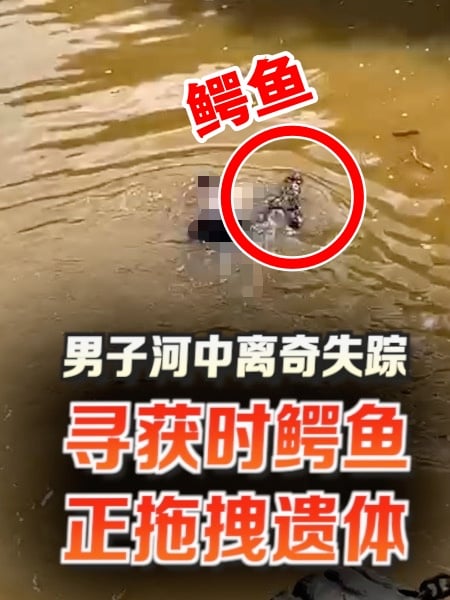 疑遭鳄鱼攻击 失踪男遗体漂浮河面 左手不翼而飞