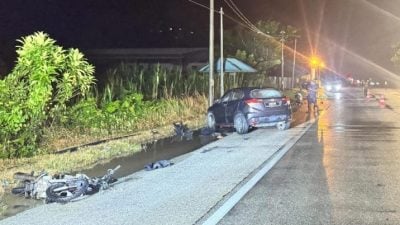 摩托与休旅车相撞 骑士亡 司机与妻伤