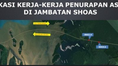 跨海大桥路段铺沥青至19日