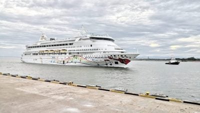 蓝梦之歌邮轮抵港．千名乘客游览汶景点