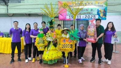 加叻华小迷你运动会 老师一针一线缝吉祥物服装