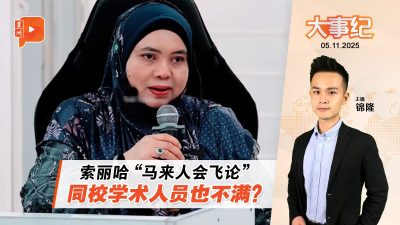 索丽哈“马来人会飞论” 同校学术人员也受不了？
