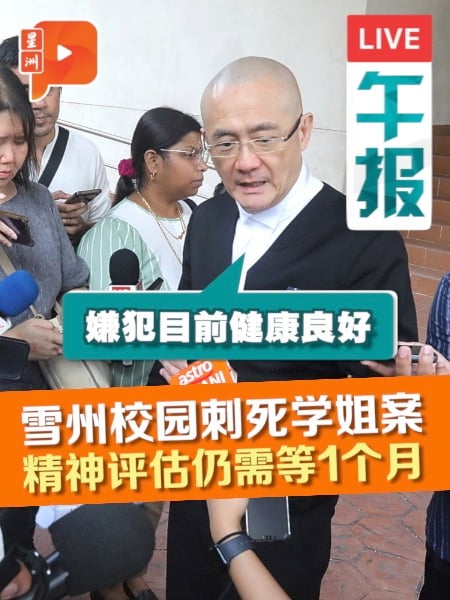 雪州校园刺死学姐案 律师：精神评估需时展延过堂