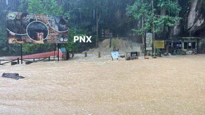 洪水倒灌暗窿入口　玻州森林局即时封闭景点