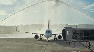 亚航斗湖广州直飞迎首航 沙东迈入新里程碑