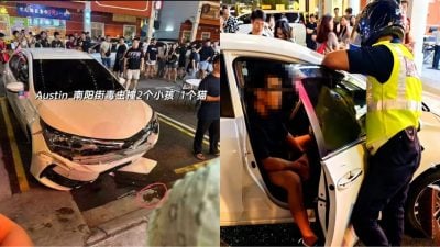 轿车撞商店走廊2童伤 警：肇事司机没涉毒酒驾