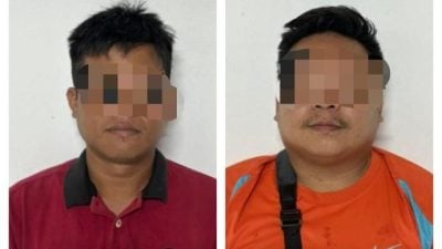 丹警方扣查2吸毒男子