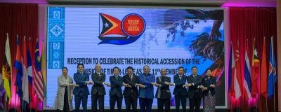 东帝汶加入东盟 . 第二外长道贺