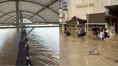泰南大水灾 | 暴涨洪水中趴栏杆硬撑5小时 返新狮城人庆幸死里逃生