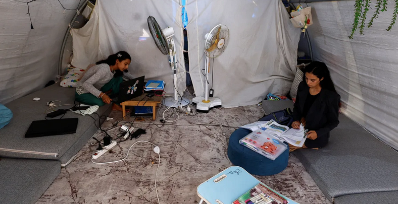 不喜欢上学？问问加沙的孩子们　逾2.5万孩童回难民教室上课