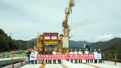 丹至鹅唛综合站沿线首期   东铁C1B段竣工 进度88%