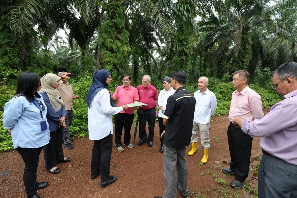东（已签发）：班珍华小迁建计划再露署光，教局官员视察校地。