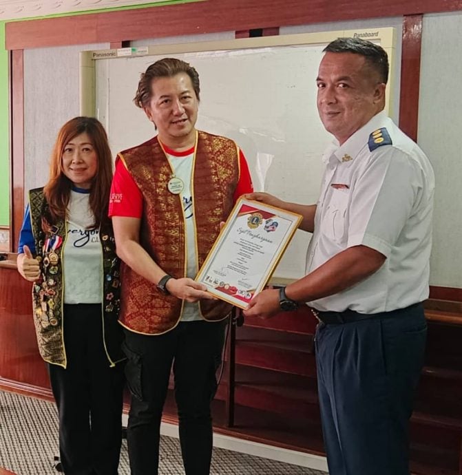 东(已签):狮子会308-B1区域第一专区与哥打峇鲁消拯局联办“防火讲座以及示范”