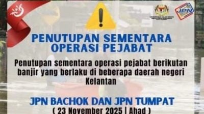 国民登记局职员受灾  2县办事处今暂运营