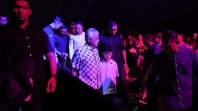 王室成员与孙辈等陪同下 彭苏丹观赏大英马戏团表演