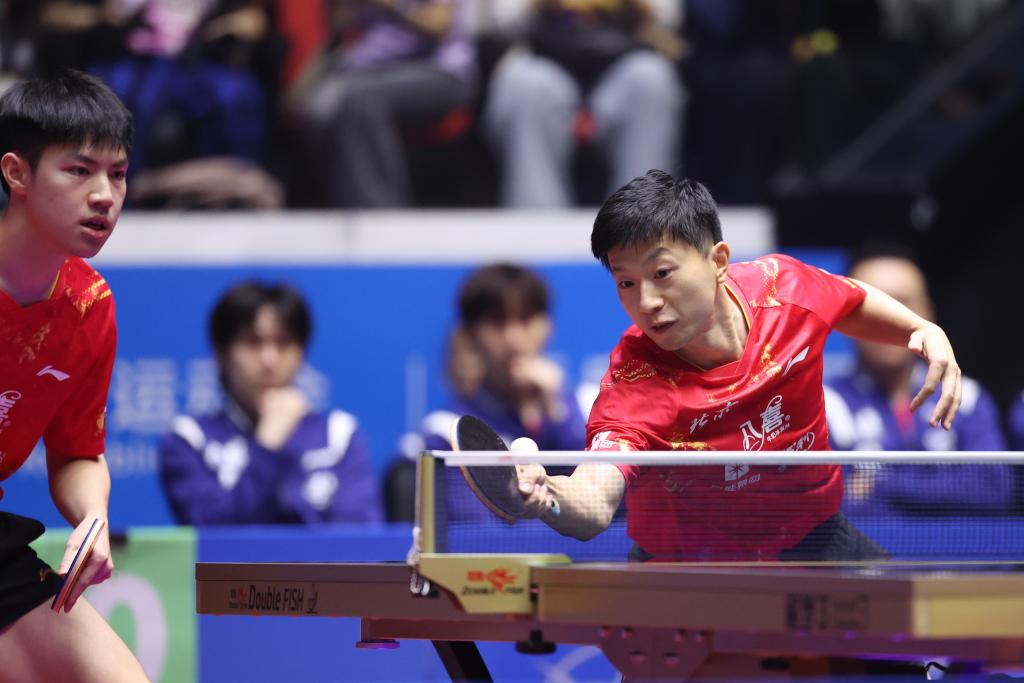 中国全运会乒乓赛  林高远刘诗雯夺混双冠军