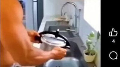 加热高压锅冲冷水爆炸？ 查核：AI生成影片