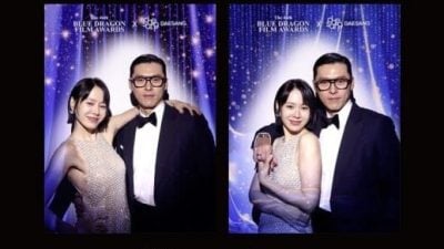 公开夫妻四格甜蜜合照 孙艺真谦称得奖靠运气