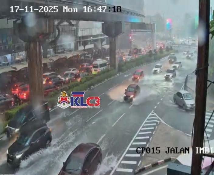 午后滂沱雨 隆市中心多区 淹!