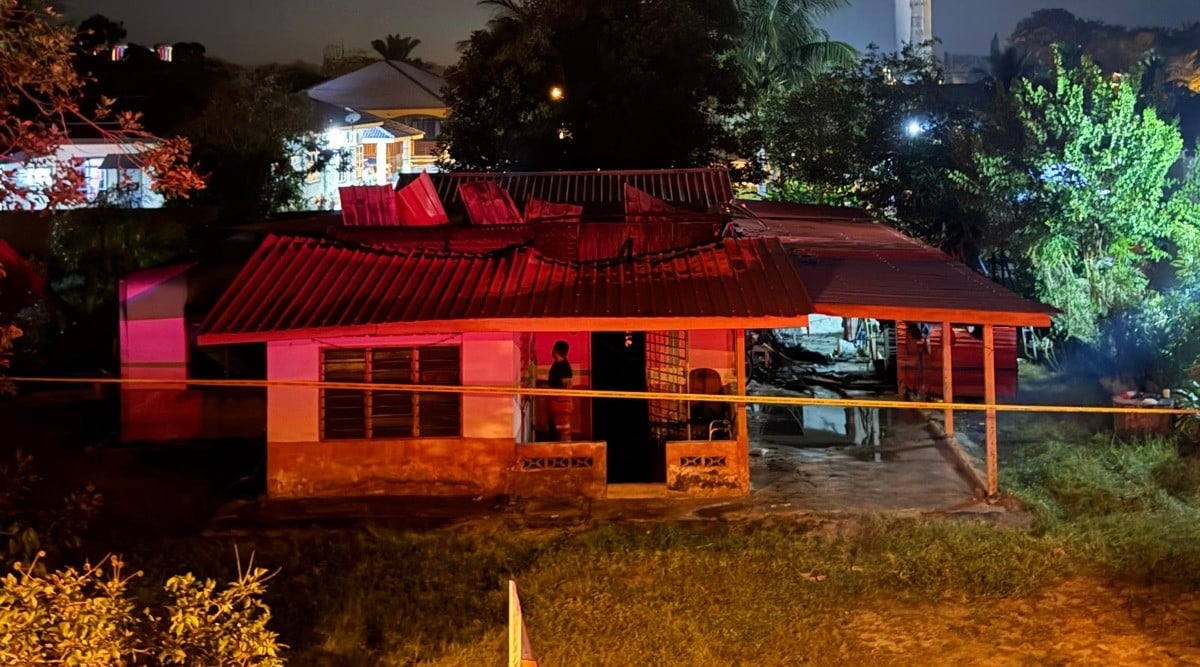 双溪古罗重组村村屋火灾 烧毁达70%