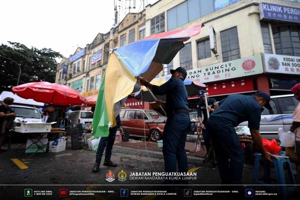 大都会-DBKL针对半山芭巴刹的劳板出击，查封和充公！5图