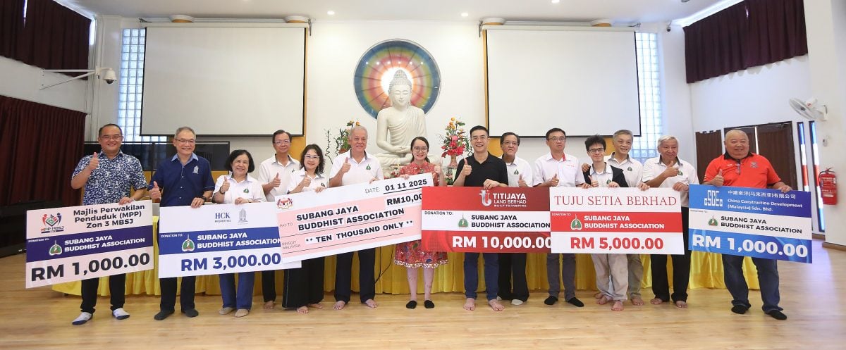 大都会-首邦再也佛教会火灾善款支票移交/7图