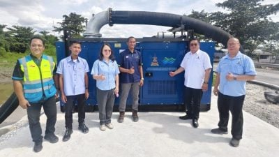 双溪普鲁水闸增设水泵奏效   武吉拉惹镇水患改善