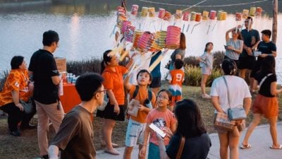 梁自坚蔡伟杰联办中秋庆典  湖光映月 千人共庆团圆 