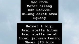 网红：疑熟人爆窃住家  30万金饰摩托头盔被偷
