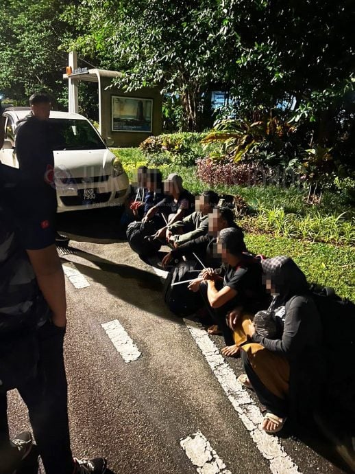 已签发 柔:水警打击非法移民 7外籍人士午夜时分躲灌木丛被逮捕