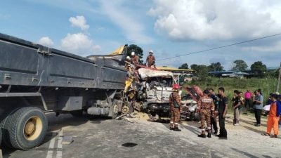 古来2罗里与1车子相撞酿3死3伤