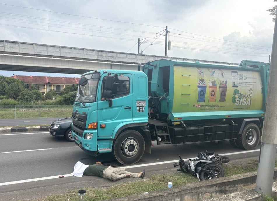 **已签发**柔:摩托突然翻覆  尾随罗里刹车不及撞上骑士亡