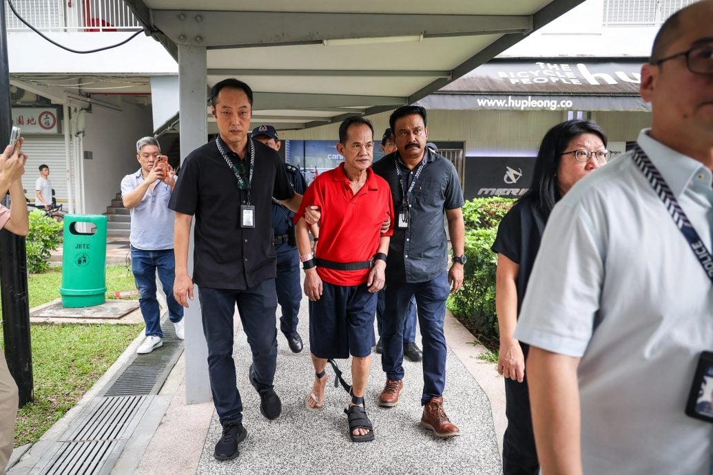 *已签发*柔：狮城二三事：涉狮城振瑞路凌晨谋杀案 59岁嫌凶押回现场重组案情