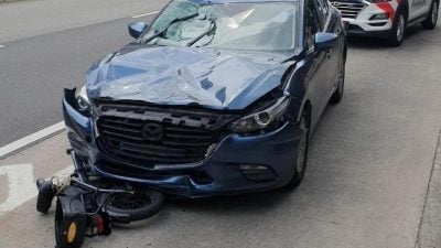 涉车祸后弃车逃致骑士死  司机被控8罪