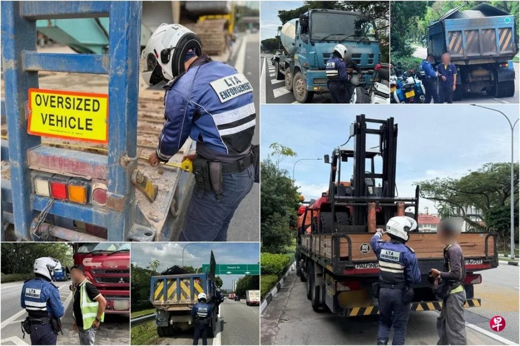 *已签发*柔：狮城二三事：狮城陆交局多处执法  逾140违规重型车辆遭取缔