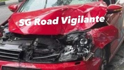 视频 | 躲避狮城巡警开车冲撞4车  肇祸男驾驶仍在逃