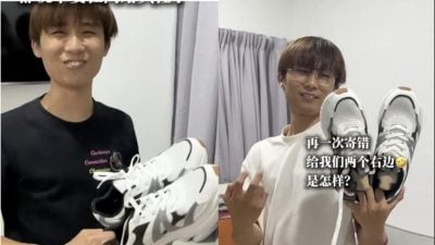 情侣网购两次都收错鞋 先来双左脚 再来双右脚！