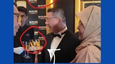 房地部驳网传活动中供酒 高脚杯盛装饮品是汽水