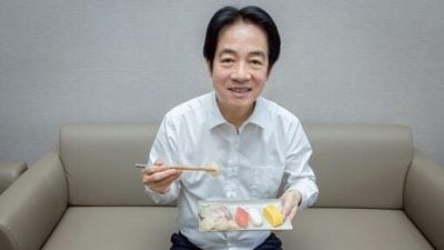 挺日本水产　赖清德发照片午餐吃鹿儿岛鰤鱼 北海道帆立贝