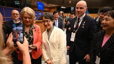 欧洲议会发表演说 萧美琴:台湾不孤单