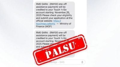 被冒名SARA援金转入TNG  财部：小心短讯有假