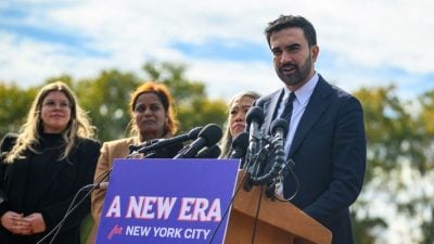 纽约候任市长矢言挺身对抗特朗普  准备与总统谈生活成本议题